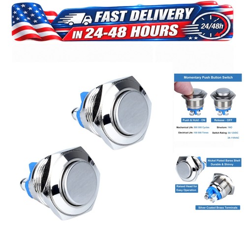 Pack 16mm momentary push - 2-pack,