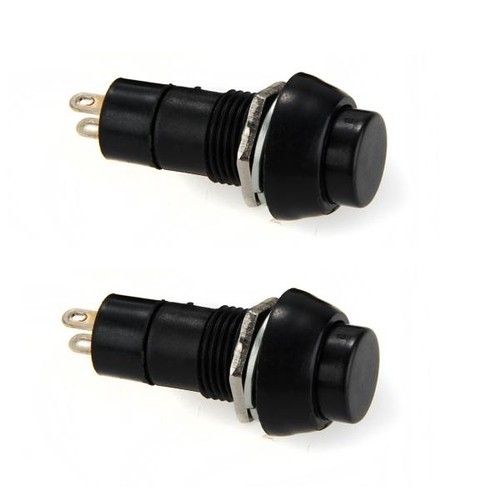 Black push button switch - push,