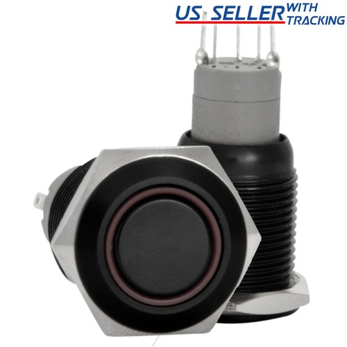 16mm 12v led momentary push - 12v,