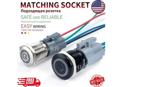 16mm 12v led off - on,