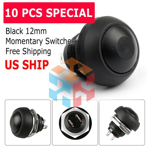 Black 10pcs momentary off - 10pcs, on/off