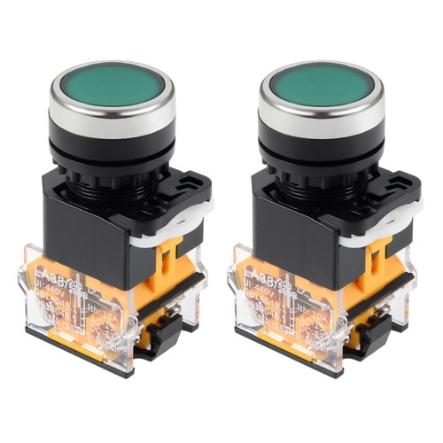 2pcs 22mm momentary - momentary, push