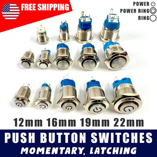 Metal push button switch - push,