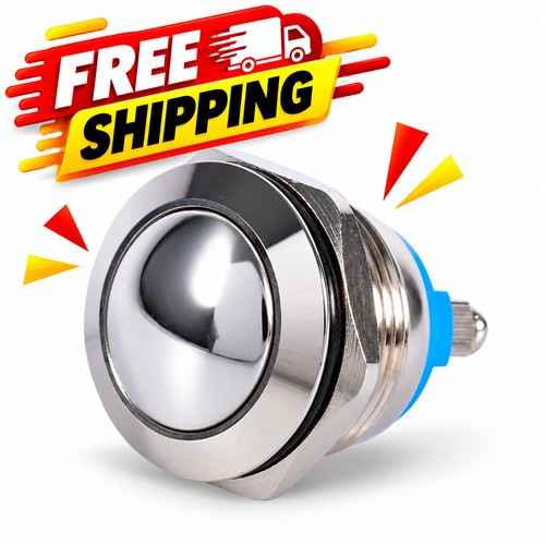 12v metal push button - metal,