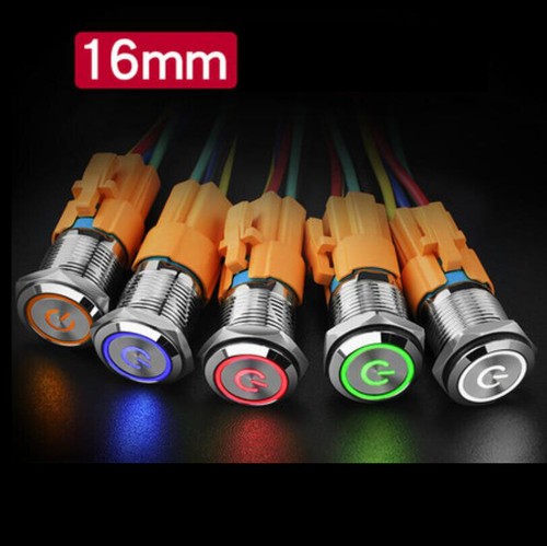 16mm 12v led - 12v, push